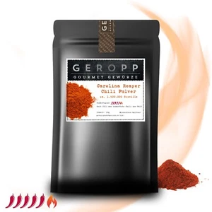 50g GEROPP-GOURMET Carolina Reaper Chili Pulver - Das schärfste Chili der Welt
