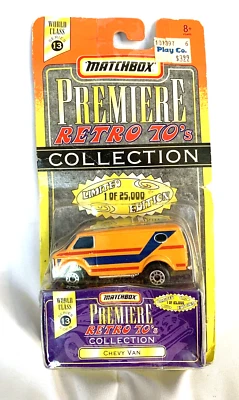 Matchbox Premiere ретро коллекция 70-х Chevy Van оранжевый 1997 серия 13 #34320 - Изображение 1 из 3