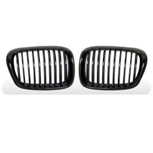 Front Kidney Grille Grill Black Chrome 1997-2003 Fits BMW 5-Series E39 Sedan - Picture 1 of 4