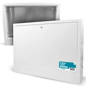 Armadio di distribuzione da incasso 8-10 circuiti di riscaldamento a pavimento scatola di distribuzione bianco - Foto 1 di 5