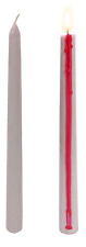 NEW - 2 Count Bleeding Taper Candles, Unscented, 10" Tall