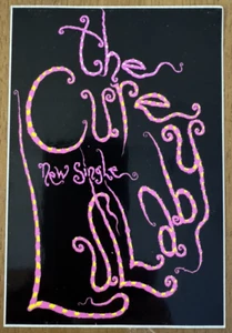SUPER RARE UNUSED 1980’s FICTION PROMOTIONAL STICKER - THE CURE - LULLABY 1989 - Imagen 1 de 2
