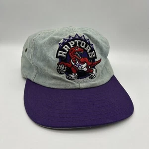Vintage Toronto Raptors AJD SnapBack Rare Denim 1994 Cap Hat - Picture 1 of 13