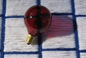 new C7 clear RED 130V CHRISTMAS LIGHT bulb 10w Round Globe G12.5 nose 7¢*ship - Picture 1 of 3