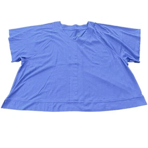 J. Jill Shirt Women M NWT Purple Oversized Fit Seamed V-Neck Tee Short Sleeve - Picture 1 of 12