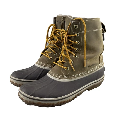Eddie Bauer Hunt Pack Pato Bota Mujer 8.5 Cuero Aislado Exterior Nieve Camping Foto 1 de 4
