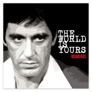 Poster WandTattoo Sticker Aufkleber The World Is Yours Pacino Nr. H149_PLNS - Bild 1 von 70