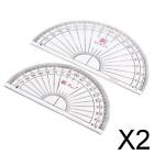 2X 2 Pieces Protractors, 180 Degrees Protractor for Angle Measurement Student