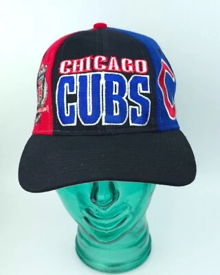 De Colección Drew Pearson Chicago Cubs Negro Mezcla de Lana MLB Snapback Gorra Gorra Foto 1 de 4