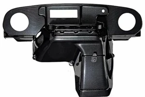 Carbon Fiber Deluxe Dash-Radio/Speaker Cutouts for EZ-GO TXT Golf Cart (94.5-13) - Picture 1 of 3
