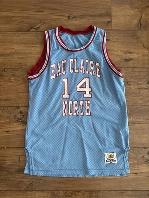 Camiseta deportiva de baloncesto vintage Eau Claire North Huskies MacGregor tejida en arena talla 40 Foto 1 de 4