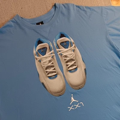 Nike Air Jordan Camiseta Vintage XXL Carolina Azul Original Tenis Jumpman Pesado Foto 1 de 4