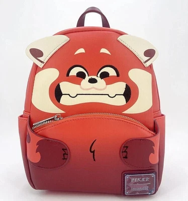 Mini Mochila Pixar Mei Giratoria Roja Colección Disney Rara Panda Loungefly Foto 1 de 4