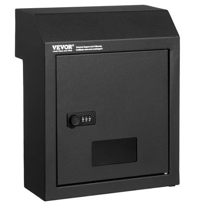 VEVOR Through The Door Key Drop Box Mailbox with Combination Lock Black - Imagem 1 de 4