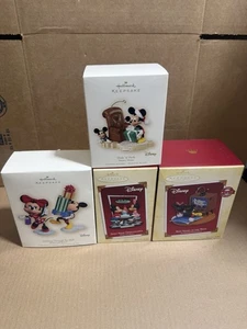 Lot 4 Hallmark Keepsake Ornament Best Night Week Disney Soda Shop Dashing Mall - Picture 1 of 5