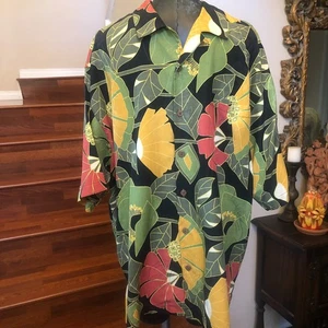 Tommy Bahama Herren Hawaiihemd kurz Seide kurzarm XL Maschinenwäsche - Bild 1 von 7