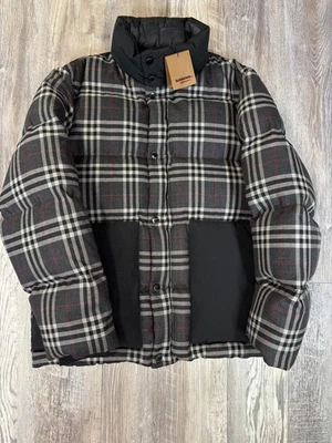 Nuevo con etiquetas Burberry Plumón de Ganso Nova Check Kilham Lana Puffer Para Hombre Talla M Foto 1 de 4