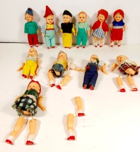 11 - Vintage Toy Articulated 3 3/4" tall Plastic Boy Girl Figures - Picture 1 of 5