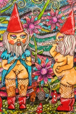 My Filthy GNOME Collection: Hilarious, naughty, Dick & weed infused Artwork - Image 1 of 3