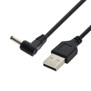 CABLECY USB 2.0 Male to Right Angled 90 3.5mm 1.35mm DC Power Plug DC 5v Cable - Picture 1 of 7
