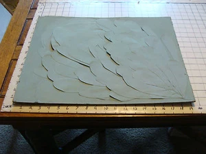 Original ROSE SUSLOVICH ART: CUT PAPER COLLAGE, 15X19", on masonite - Picture 1 of 3