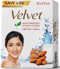 Velvet Soap Eco Pack- Milk Extract and Almond 380g