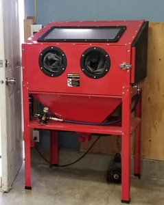 Air Sandblaster Cabinet Sand Blasting Abrasive Blast Cabinet Kit W/ Gun & Hose - Picture 1 of 6