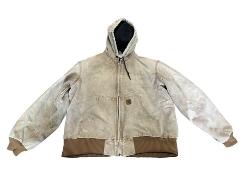 VETEMENTS Cappotto trapuntato vintage Carhartt grande marrone con cappuccio