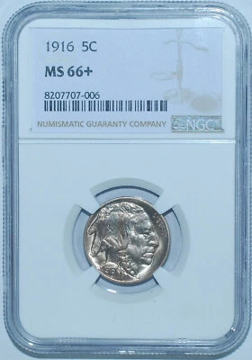 1916 P NGC MS66+ Buffalo Nickel - Image 1 of 2
