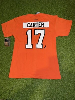 Camisa Philadelphia Flyers Juvenil XL Jeff CARTER #17 Reebok Naranja Hockey NHL Niño Foto 1 de 4