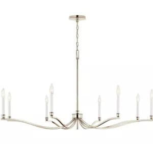 Kichler 52697PN Malene 8 Light 52" Candle Style Chandelier - Polished Nickel - Picture 1 of 3
