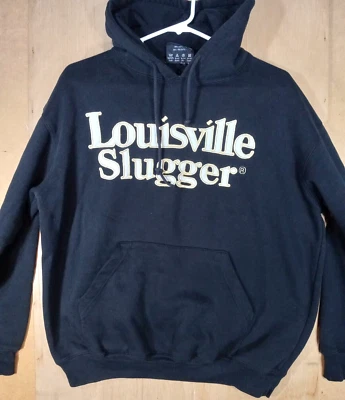 Sudadera con Capucha Louisville Slugger PARA HOMBRES Talla Pequeña ¡BORDADA!  ¡Negro! R13 Foto 1 de 4