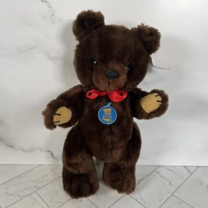Oso de peluche Dakin 1981 marrón oscuro Theodore juguete de peluche completamente articulado 15" nuevo con etiquetas - Imagen 1 de 7