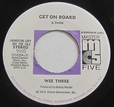 WEE THREE 45rpm Master Five 9105 Get On Board PROMO Stereo Mono SOUL Foto 1 de 2
