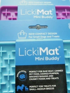 Lickimat MINI Buddy Duo PURPLE & BLUE Set Canine Enrichment Boredom Busters Dogs - Picture 1 of 4
