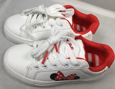 Minnie Mouse Tennis Shoes Disney White red Size T10 - Image 1 of 4