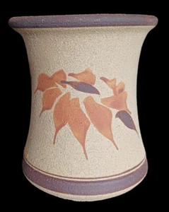Hand Thown Grog Pottery Vase, Earth Tones,Gritty Texture - Picture 1 of 8
