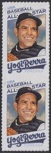 US 5608 MLB All-Star Yogi Berra F vert pair MNH 2021 - Picture 1 of 1