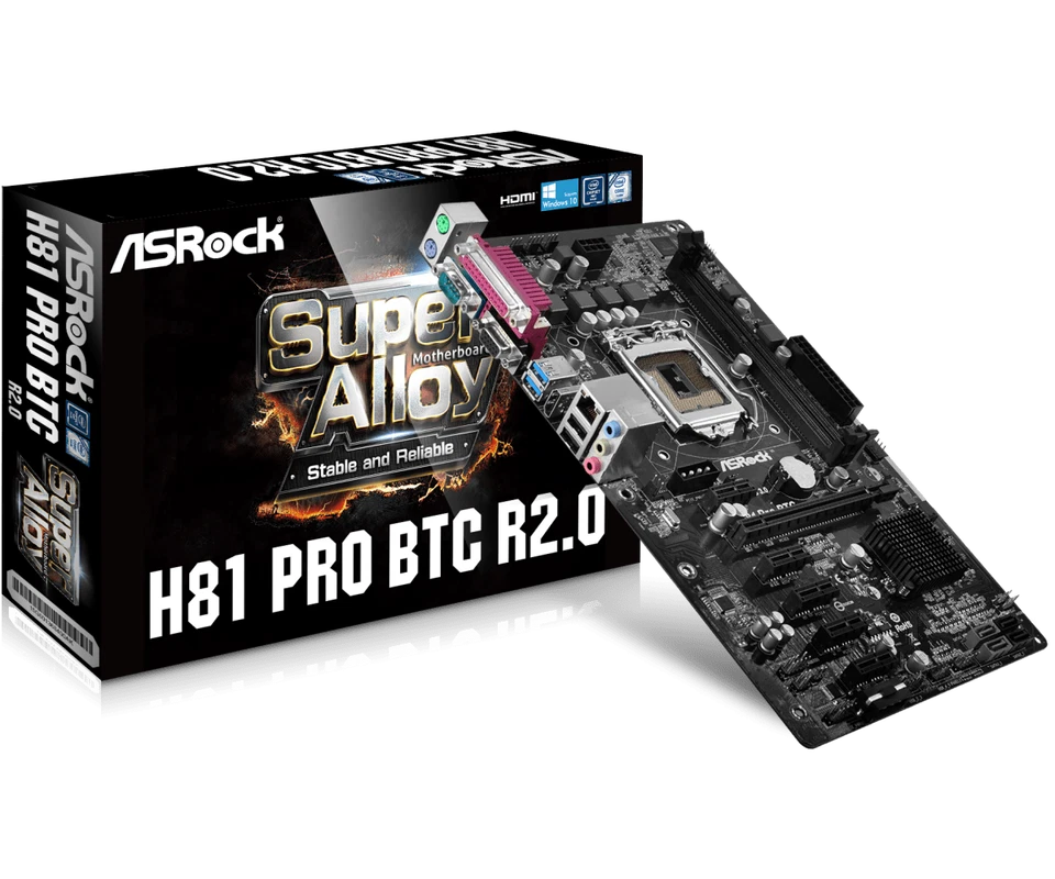 ASRock H81 Pro BTC R2.0, Socket 1150, Intel Motherboard