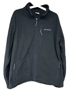 Columbia Giacca Pile Donna GRANDE Nera Full Zip Tasche - Foto 1 di 10