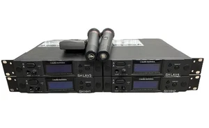 2 Audio-Technica AEW-R4100 Wireless Receivers 2 AEW-T4100 + AEW-T1000 - Picture 1 of 15