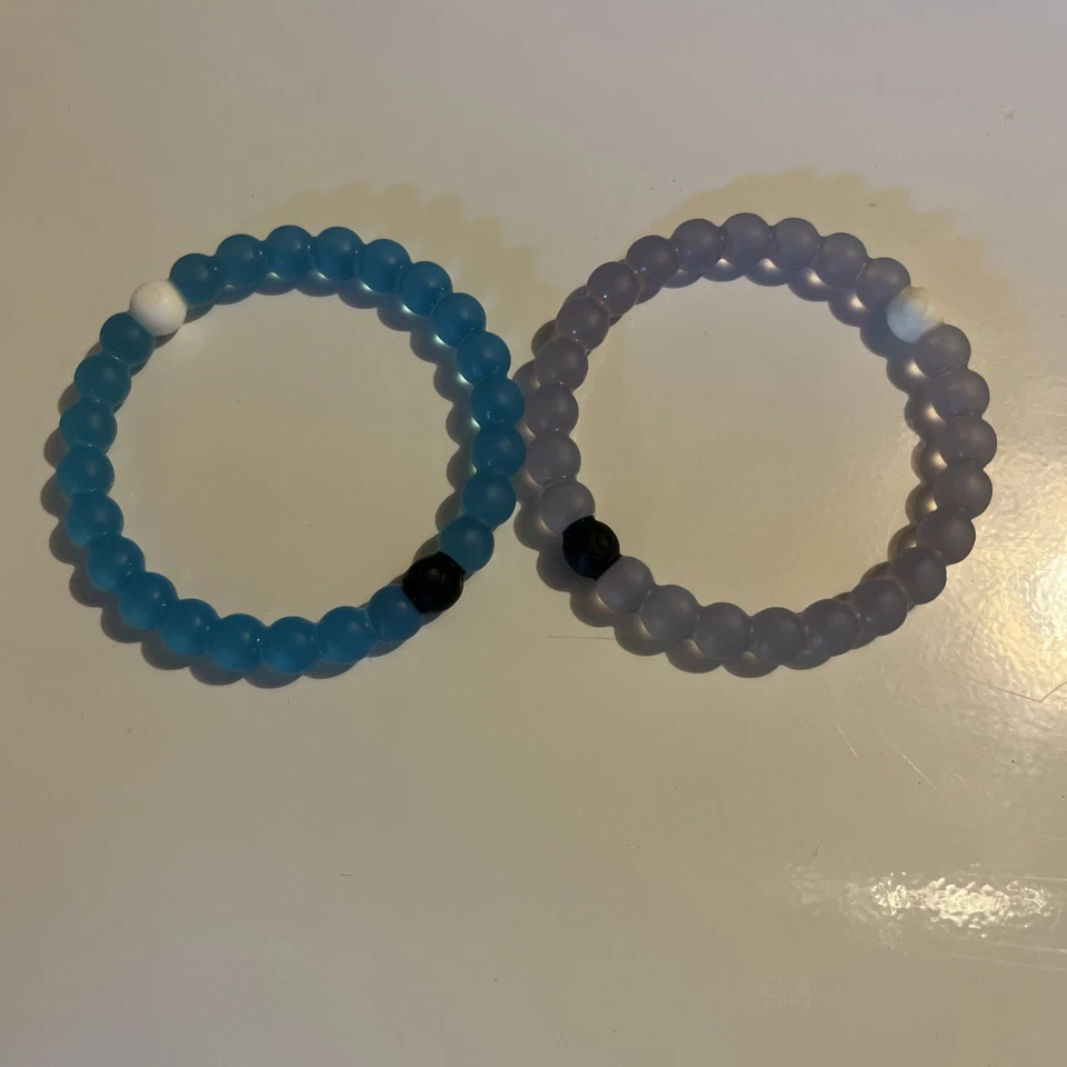 Lote De 2 Pulseras Lokai Lila Y Azul Causa Agua Edición Limitada Talla Mediana Foto 1 de 1
