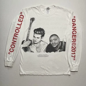 Off-White Virgil Abloh Shirt Mens Medium Chappelle Mayer Danger Controlled 2017 - Picture 1 of 12