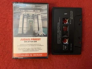 JUDAS PRIEST SIN AFTER SIN VERY RARE PAPER LABEL CANADIAN 1977 ORIG CASSETTE - Picture 1 of 3