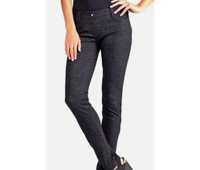 Pantalones ajustados ajustados Eileen Fisher negros y grises damasco ponte tejidos talla 20W filigrana Foto 1 de 4