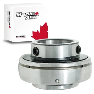 UC208-24 Insert Bearing 1-1/2" Bore, Spherical OD, Set Screws, Lube Hole (Qty 1) - Picture 1 of 8