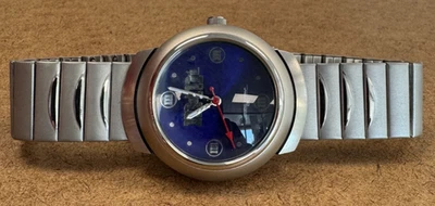 Juego de dos relojes Jorg gris para hombre y mujer M&M esfera azul marca plateada [085WES] Foto 1 de 4