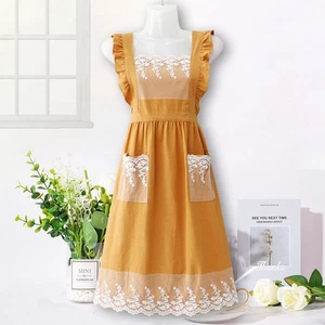 Fashion Princess Apron Vintage Dress Apron Home Use Gardening Apron Kitchen - Picture 1 of 9