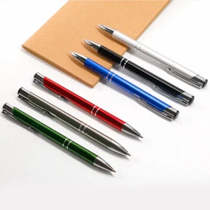 Fashion Full Metal Ballpoint Pen 1mm Black Ink Gel Pen Office Writing Stationery - Picture 1 of 13