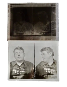 mUGSHOT 1970 GARY H CREMEANS HUNTINGTON W VA. ARREST PHOTO + NEGATIVE neocurio - Picture 1 of 4